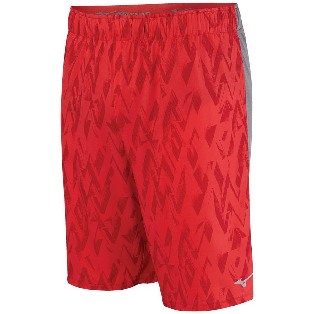 Mizuno Men's Alpha Printed 8.5" Running Shorts Red (421678-KLG)